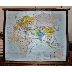 Handelzentren und Handelswege in der Alten Welt (14. und 15. Jahrhundert) (Large Pull Down Map)